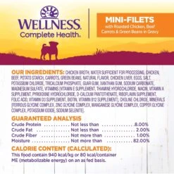 Wellness Petite Entrees Mini-Filets With Roasted Chicken, Beef, Carrots & Green Beans In Gravy Grain-Free Wet Dog Food, 3-oz Tray, Case Of 24 -Blue Buffalos Shop 76679 PT5. AC SS1800 V1657661024