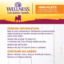 Wellness Petite Entrees Mini-Filets With Roasted Chicken, Beef, Carrots & Green Beans In Gravy Grain-Free Wet Dog Food, 3-oz Tray, Case Of 24 -Blue Buffalos Shop 76679 PT6. AC SS1800 V1657661023
