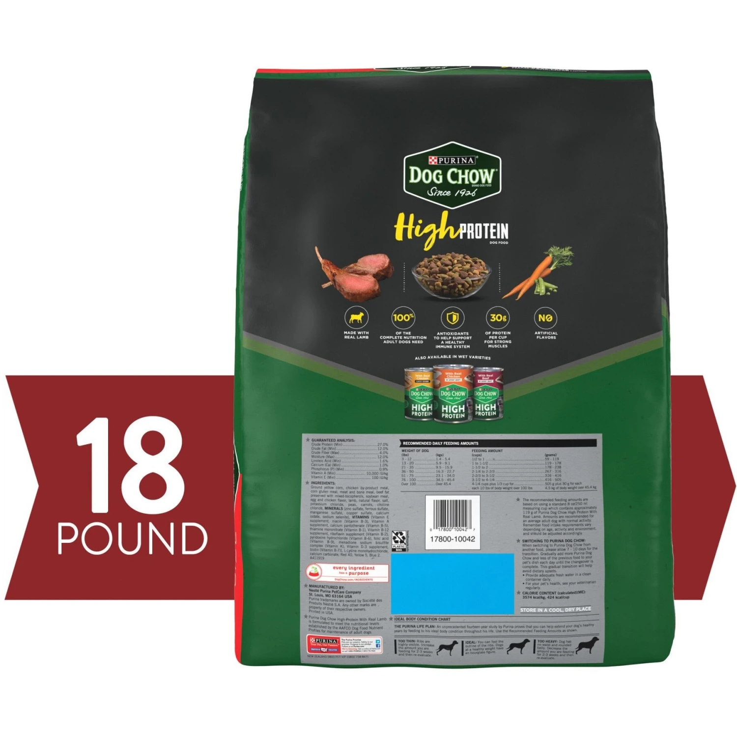 Dog Chow High Protein Recipe With Real Lamb & Beef Flavor Dry Dog Food 4 Dog Chow High Protein Recipe With Real Lamb & Beef Flavor Dry Dog Food - Image 2