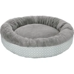FurHaven Plush & Diamond Print Calming Donut Dog Bed 12 FurHaven Plush & Diamond Print Calming Donut Dog Bed -Blue Buffalos Shop 768694 PT3. AC SS1800 V1691440661