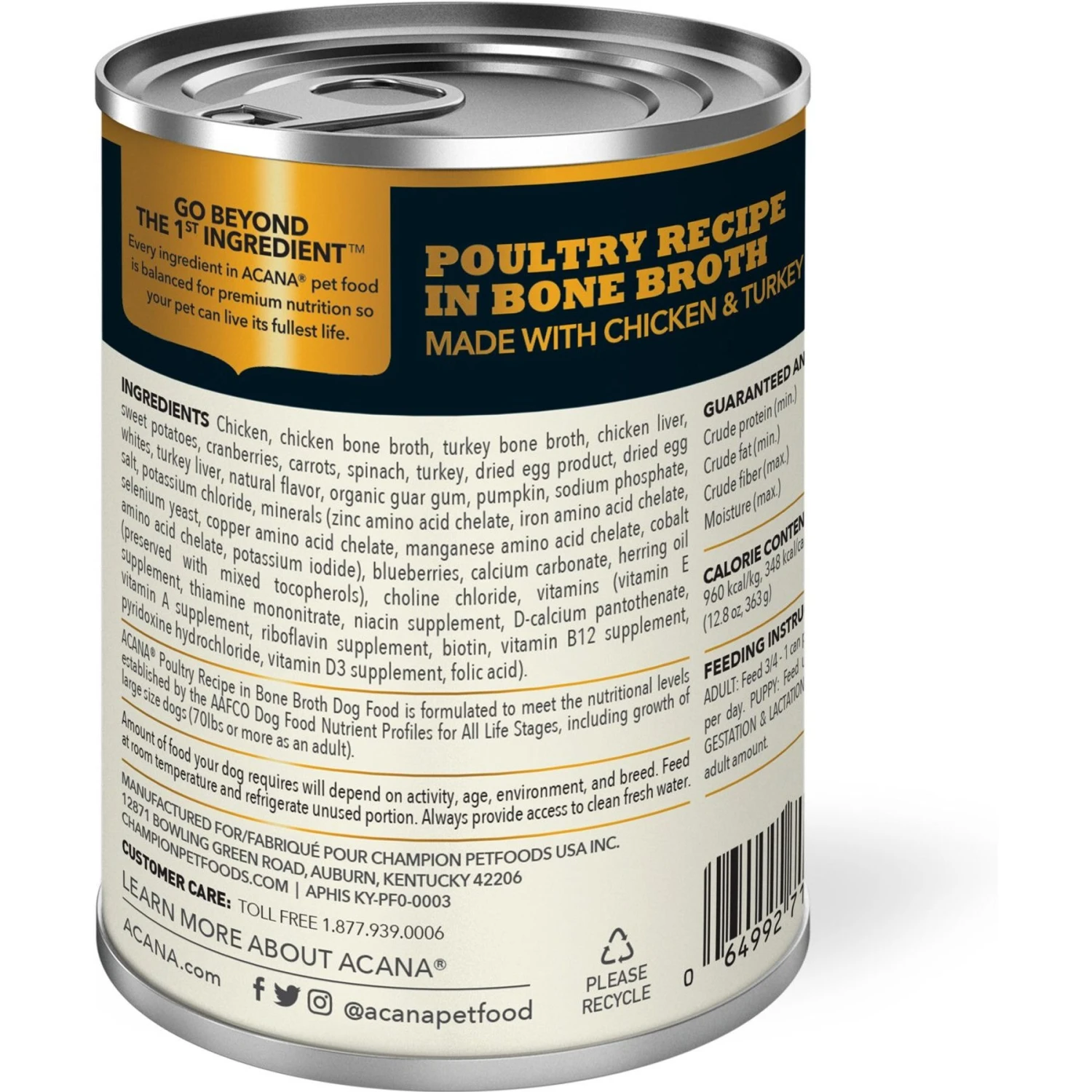 ACANA Premium Chunks Poultry Recipe In Bone Broth Grain-Free Wet Dog Food, 12.8-oz Can, Case Of 12 & ACANA Free-Run Poultry Recipe + Wholesome Grains Dry Dog Food 5 ACANA Premium Chunks Poultry Recipe In Bone Broth Grain-Free Wet Dog Food, 12.8-oz Can, Case Of 12 & ACANA Free-Run Poultry Recipe + Wholesome Grains Dry Dog Food - Image 3