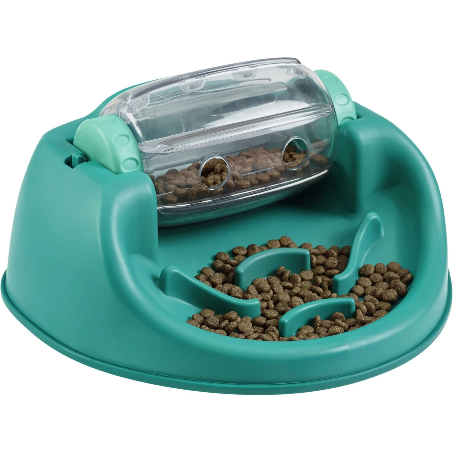 Nina Ottosson By Outward Hound Spin N' Eat Dog Food Puzzle Feeder, Green 3 Nina Ottosson By Outward Hound Spin N' Eat Dog Food Puzzle Feeder, Green