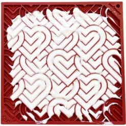 SodaPup Love Hearts E-Mat Dog Lick Mat, Large, Red -Blue Buffalos Shop 781014 PT2. AC SS1800 V1685471242