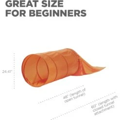 Outward Hound Zip & Zoom Closed Tunnel Chute Attachment With Metal Stakes Dog Agility Kit, Orange -Blue Buffalos Shop 786494 PT3. AC SS1800 V1682619535