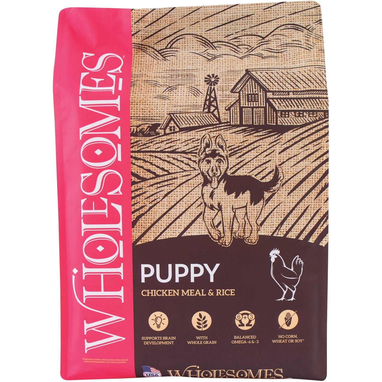 Wholesomes Puppy Chicken & Rice Dry Dog Food 3 Wholesomes Puppy Chicken & Rice Dry Dog Food
