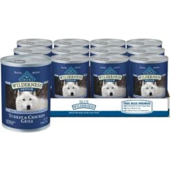 Blue Buffalo Wilderness Senior High Protein Natural Chicken & Wholesome Grains Dry Dog Food & Blue Buffalo Wilderness Turkey & Chicken Grill Grain-Free Senior Canned Dog Food -Blue Buffalos Shop 796166 PT5. AC SS1800 V1678140659