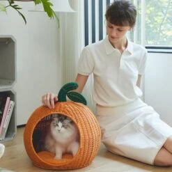 VETRESKA Rattan Cat & Dog Bed -Blue Buffalos Shop 805278 PT6. AC SS1800 V1680529014