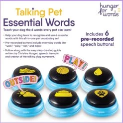 Hunger For Words Talking Pet Essential Words Dog Toy 10 Hunger For Words Talking Pet Essential Words Dog Toy -Blue Buffalos Shop 805550 PT4. AC SS1800 V1682450371