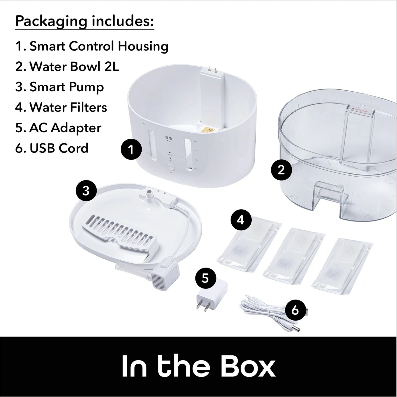 Geeni PetConnect UV Sterilized Circulating Water Smart Dog & Cat Fountain, 2-L 9 Geeni PetConnect UV Sterilized Circulating Water Smart Dog & Cat Fountain, 2-L - Image 7