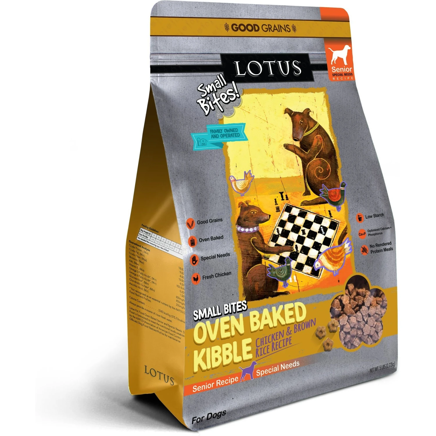 Lotus Oven-Baked Senior Small Bites Recipe Dry Dog Food 5 Lotus Oven-Baked Senior Small Bites Recipe Dry Dog Food - Image 3