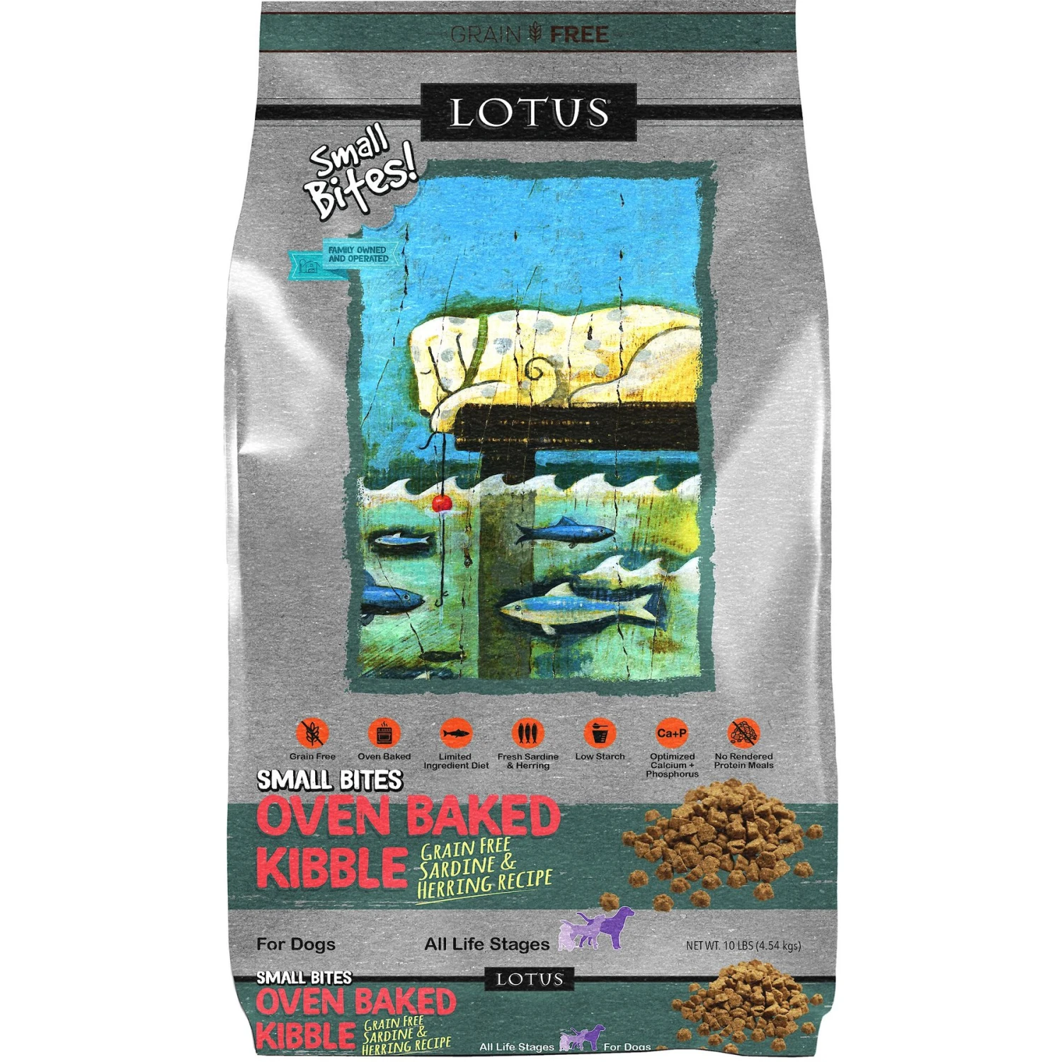 Lotus Oven-Baked Small Bites Grain-Free Sardine & Herring Recipe Dry Dog Food 2 Lotus Oven-Baked Small Bites Grain-Free Sardine & Herring Recipe Dry Dog Food