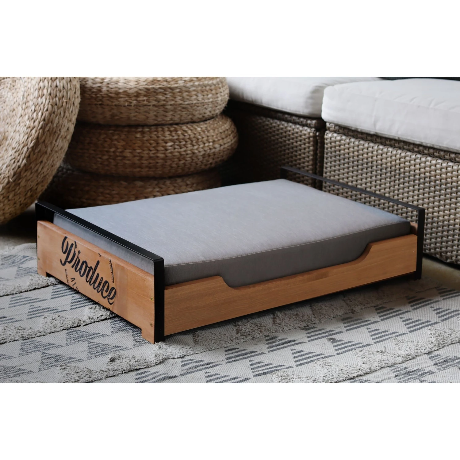 ZooVilla Country Crate Dog Bed, Brown, Medium 4 ZooVilla Country Crate Dog Bed, Brown, Medium - Image 2