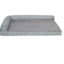 FurHaven Plush Fur & Almond Print Cooling Gel Top Deluxe L-Chaise Sofa Cat & Dog Bed -Blue Buffalos Shop 824766 PT3. AC SS1800 V1703798593