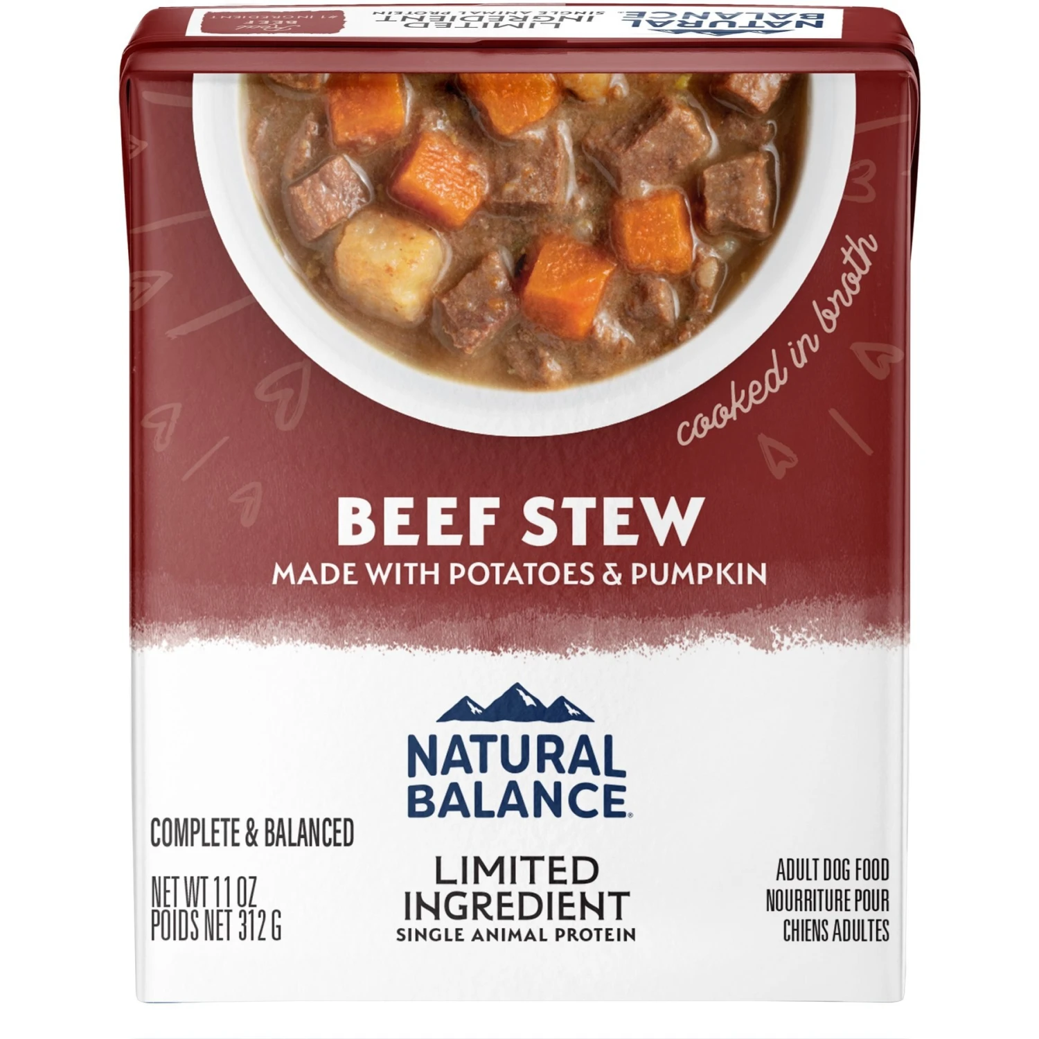 Natural Balance Limited Ingredient Grain-Free Beef Stew Wet Dog Food, 11-oz Box, Case Of 12 3 Natural Balance Limited Ingredient Grain-Free Beef Stew Wet Dog Food, 11-oz Box, Case Of 12
