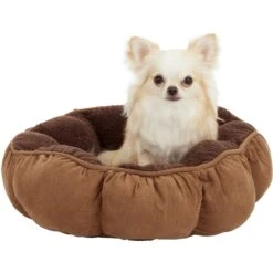 Aspen Pet Round Puffy Bolster Cat & Dog Bed, Color Varies -Blue Buffalos Shop 83873 PT4. AC SS1800 V1566315186