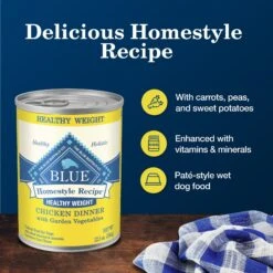 Blue Buffalo Homestyle Recipe Healthy Weight Chicken Dinner With Garden Vegetables & Brown Rice Canned Dog Food -Blue Buffalos Shop 84158 PT3. AC SS1800 V1689283211
