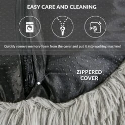 Friends Forever Serena Calming Oval Cuddler Bolster With Memory Foam Dog & Cat Bed -Blue Buffalos Shop 851518 PT5. AC SS1800 V1683836586