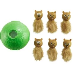 Nina Ottosson By Outward Hound Snuffle N' Treat Interactive Puzzle Ball & Treat Dispenser Dog Toy, Green