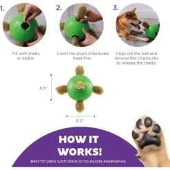 Nina Ottosson By Outward Hound Snuffle N' Treat Interactive Puzzle Ball & Treat Dispenser Dog Toy, Green -Blue Buffalos Shop 855590 PT2. AC SS1800 V1694286656