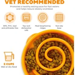 Outward Hound Fun Feeder Interactive Dog Bowl, Orange -Blue Buffalos Shop 85929 PT2. AC SS1800 V1694286770