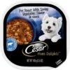 Cesar Home Delights Pot Roast With Spring Vegetables Dinner In Sauce Grain-Free Small Breed Adult Wet Dog Food Trays