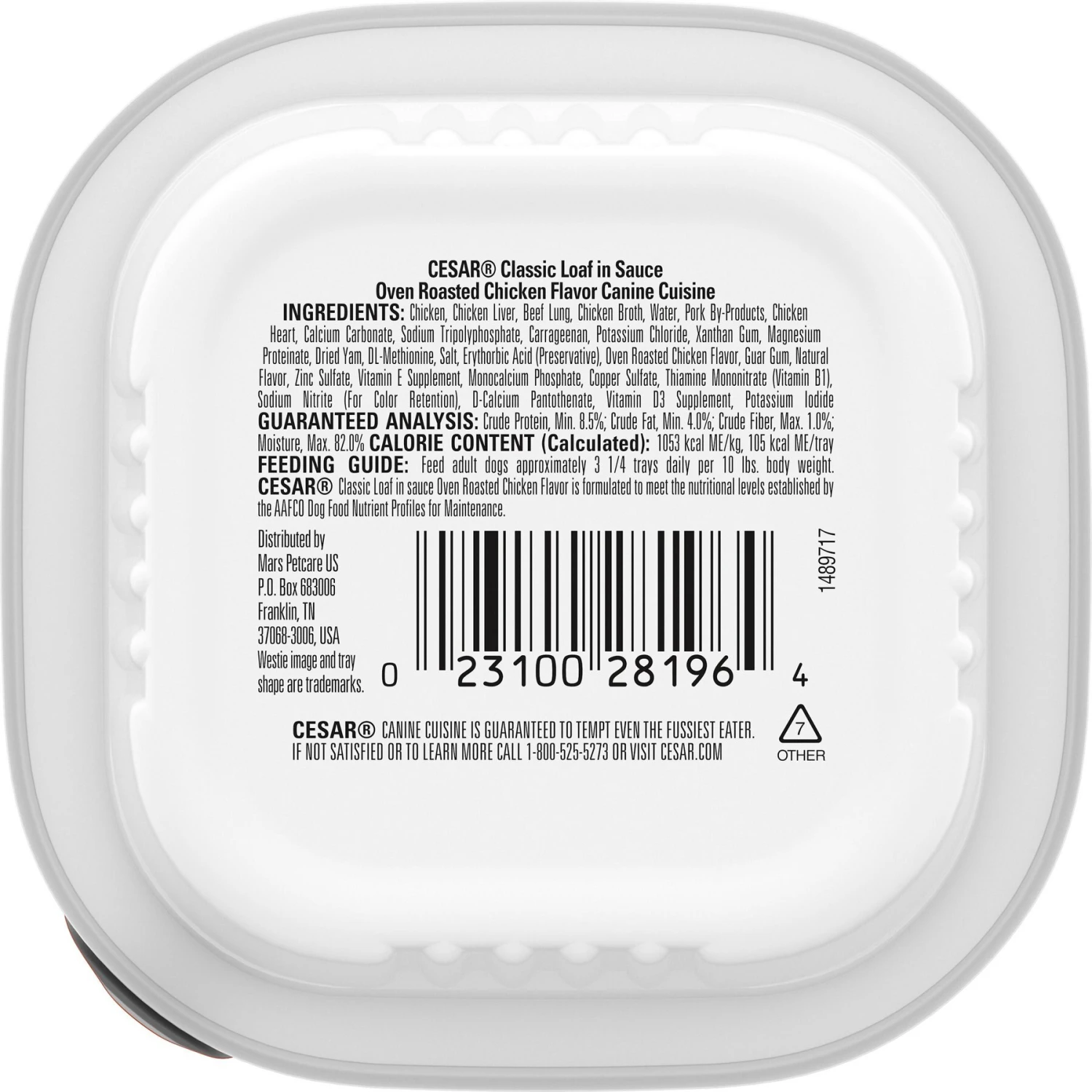 Cesar Classic Loaf In Sauce Oven Roasted Chicken Flavor Dog Food Trays 4 Cesar Classic Loaf In Sauce Oven Roasted Chicken Flavor Dog Food Trays - Image 2