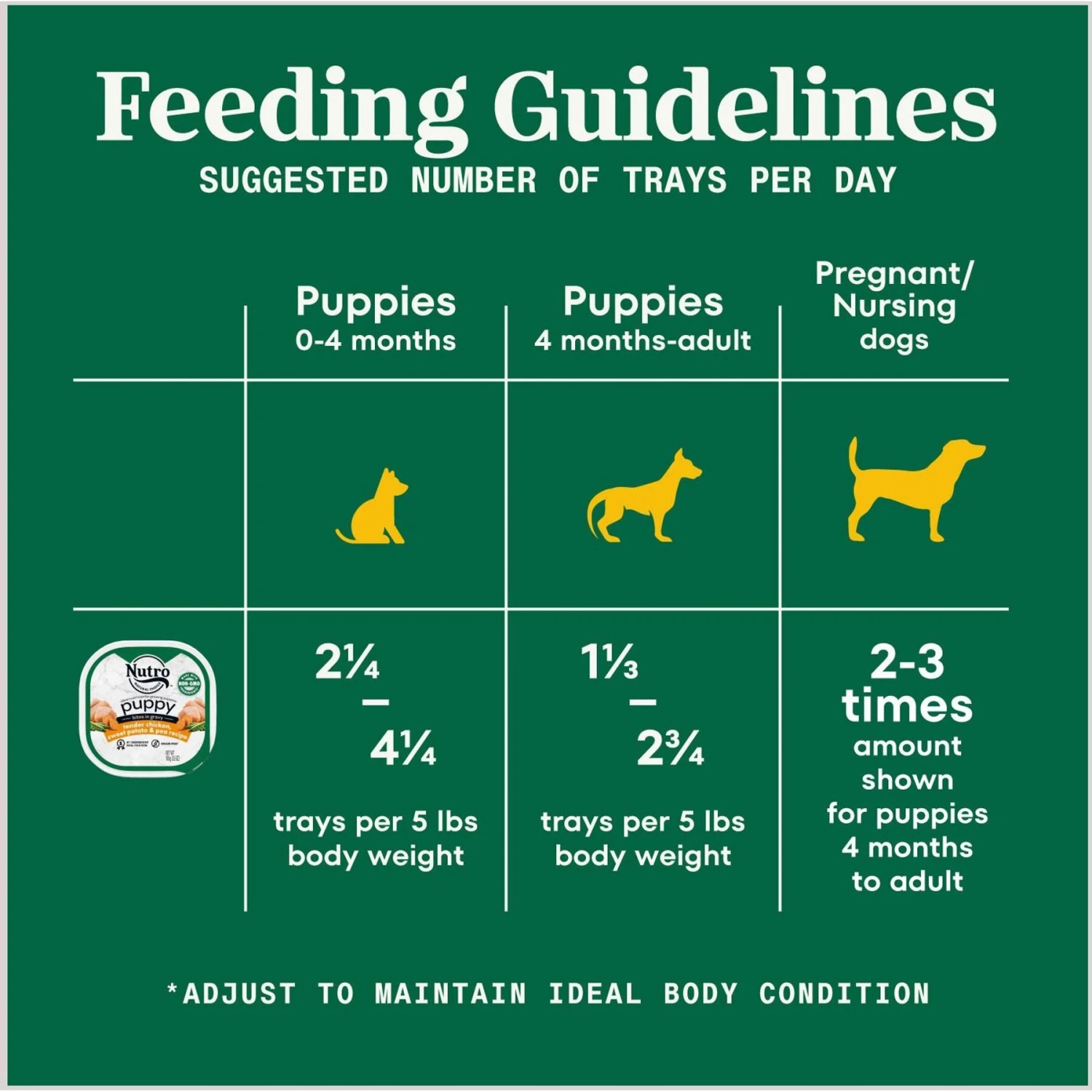 Nutro Puppy Tender Grain-Free Chicken, Sweet Potato & Pea Recipe Bites In Gravy Wet Dog Food Trays 9 Nutro Puppy Tender Grain-Free Chicken, Sweet Potato & Pea Recipe Bites In Gravy Wet Dog Food Trays - Image 7