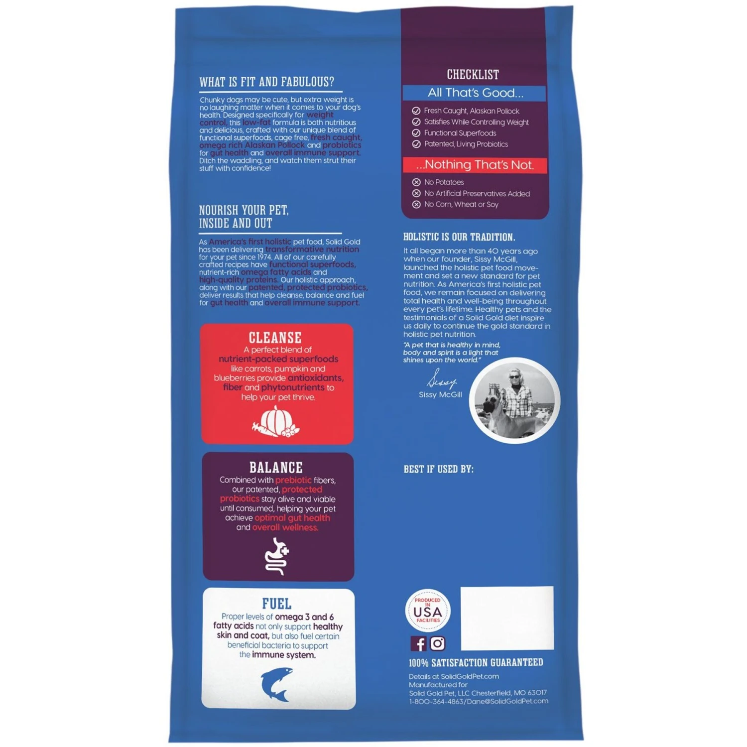 Solid Gold Fit & Fabulous Low Fat/Low Calorie With Fresh Caught Alaskan Pollock Adult Dry Dog Food 9 Solid Gold Fit & Fabulous Low Fat/Low Calorie With Fresh Caught Alaskan Pollock Adult Dry Dog Food - Image 7