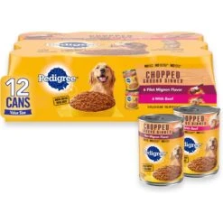 Pedigree Chopped Ground Dinner Filet Mignon Flavor & Beef Adult Canned Wet Dog Food Variety Pack & Milk-Bone Soft & Chewy Beef & Filet Mignon Recipe Dog Treats -Blue Buffalos Shop 882782 PT1. AC SS1800 V1686162180