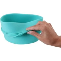 Pounce + Fetch Heavy Duty Silicone Travel Bag Bowl, Aqua, 4-cup -Blue Buffalos Shop 883310 PT3. AC SS1800 V1689256514