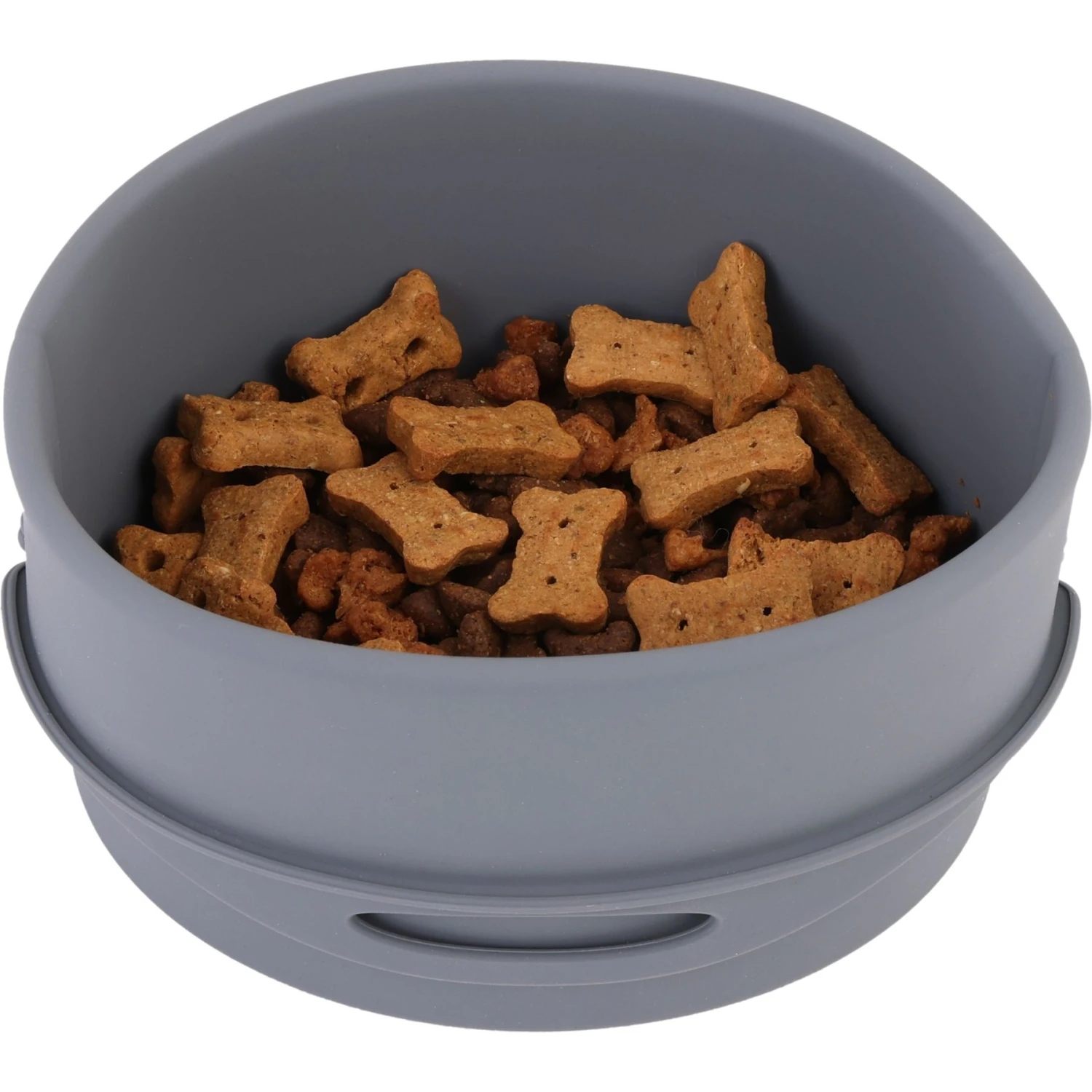 Pounce + Fetch Heavy Duty Silicone Travel Bag Bowl, Gray, 4-cup 7 Pounce + Fetch Heavy Duty Silicone Travel Bag Bowl, Gray, 4-cup - Image 5