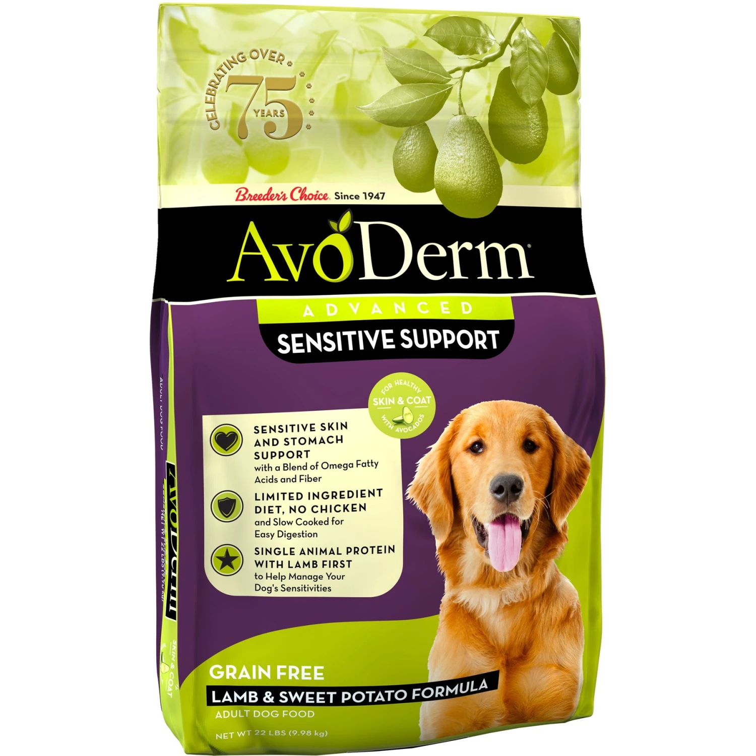 AvoDerm Advanced Sensitive Support Lamb & Sweet Potato Formula Grain-Free Adult Dry Dog Food 3 AvoDerm Advanced Sensitive Support Lamb & Sweet Potato Formula Grain-Free Adult Dry Dog Food