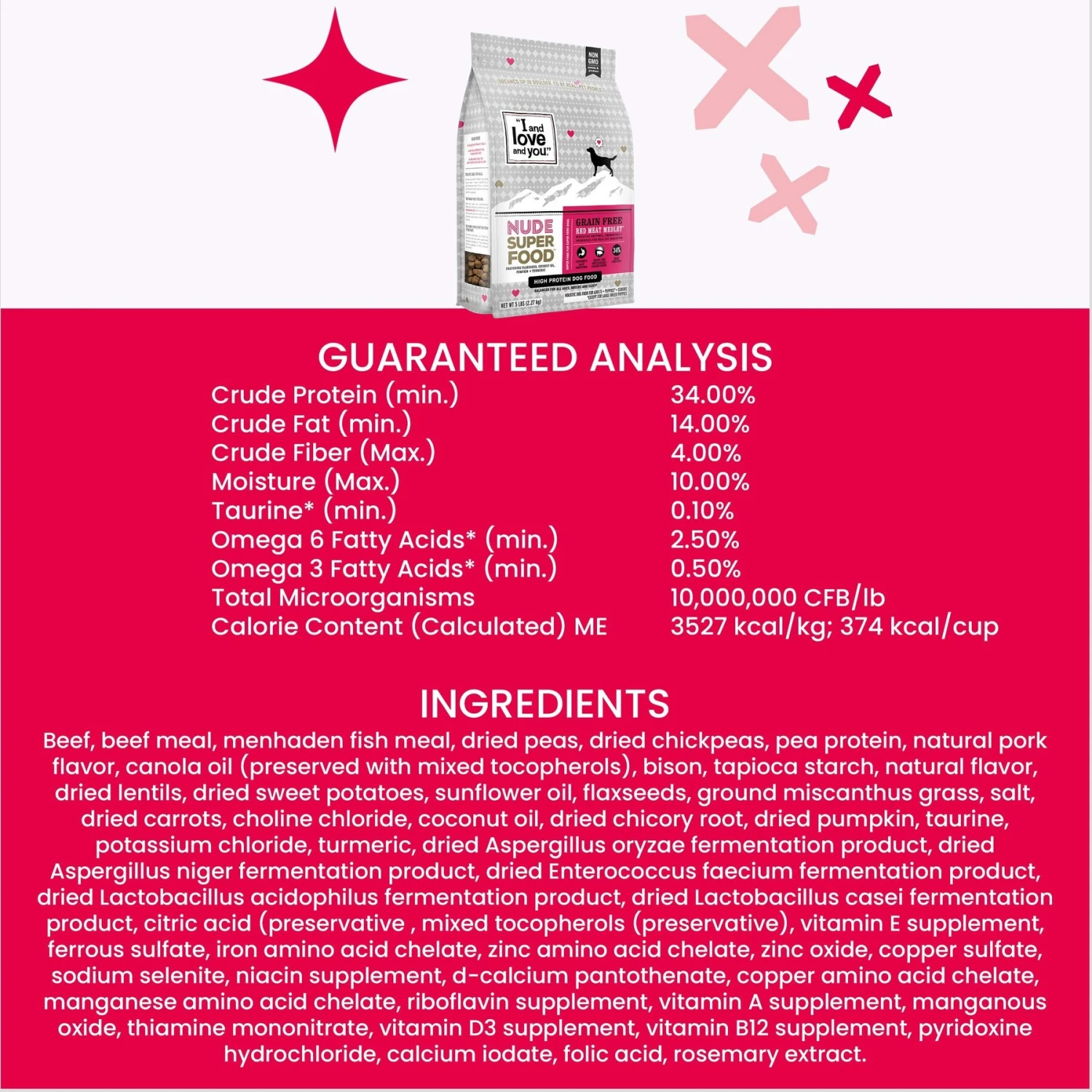 I And Love And You Nude Super Food Grain-Free Red Meat Medley Dry Dog Food 9 I And Love And You Nude Super Food Grain-Free Red Meat Medley Dry Dog Food - Image 7