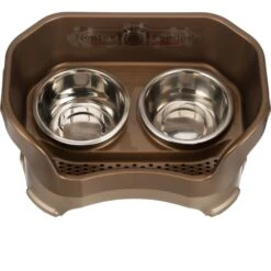 Neater Pets Neater Feeder Deluxe Elevated & Mess-Proof Dog Bowls, Bronze -Blue Buffalos Shop 89627 PT1. AC SS1800 V1546270450