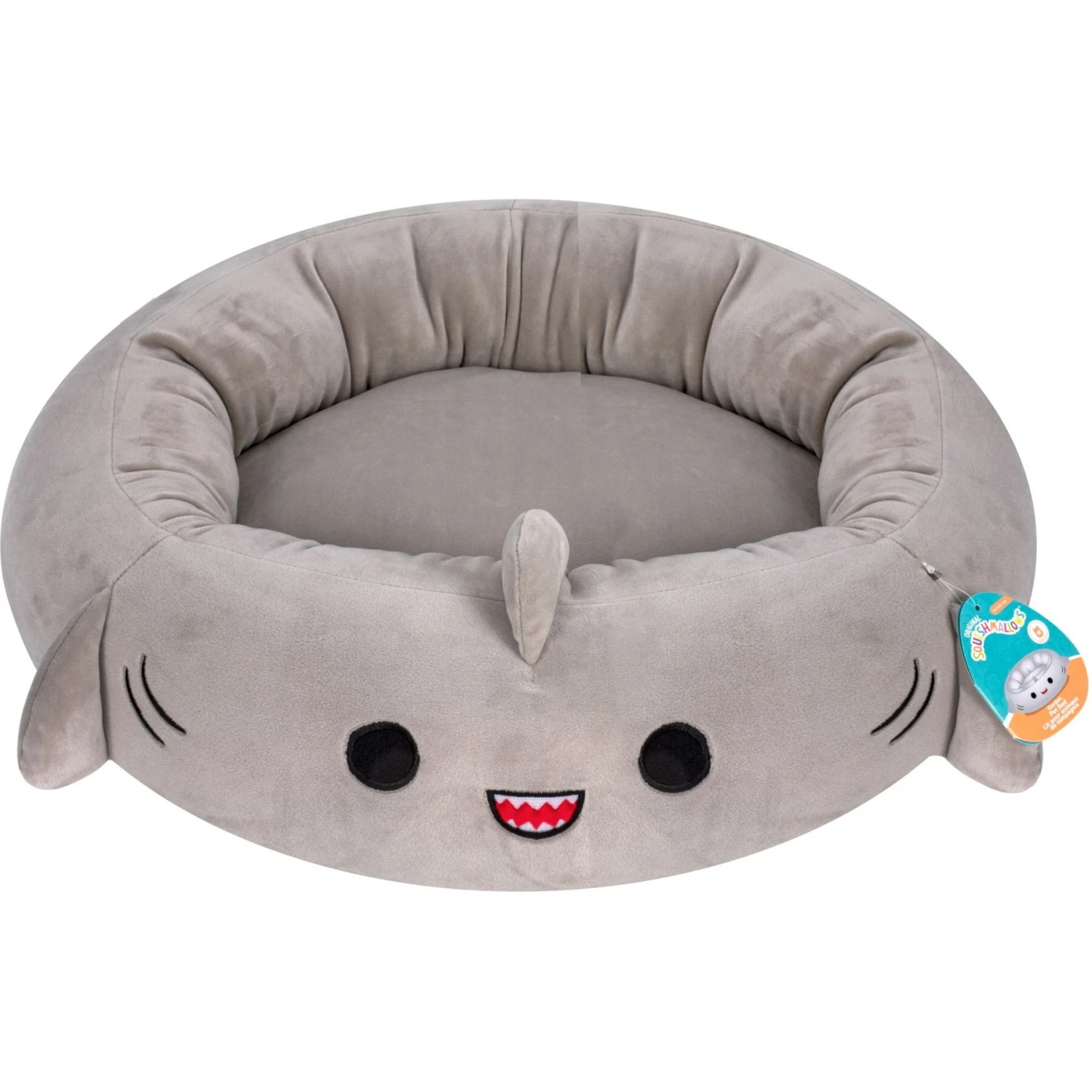 Squishmallows JPT Gordon The Shark Cat & Dog Bed, Grey 4 Squishmallows JPT Gordon The Shark Cat & Dog Bed, Grey - Image 2