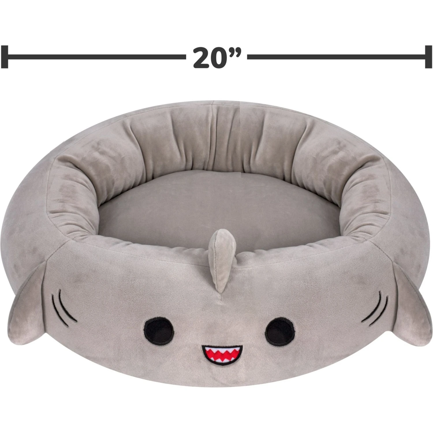 Squishmallows JPT Gordon The Shark Cat & Dog Bed, Grey 5 Squishmallows JPT Gordon The Shark Cat & Dog Bed, Grey - Image 3