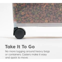 IRIS USA WeatherPro Airtight Dog, Cat, Bird & Small-Pet Food Storage Bin Container With Attachable Casters -Blue Buffalos Shop 901870 PT3. AC SS1800 V1688154685