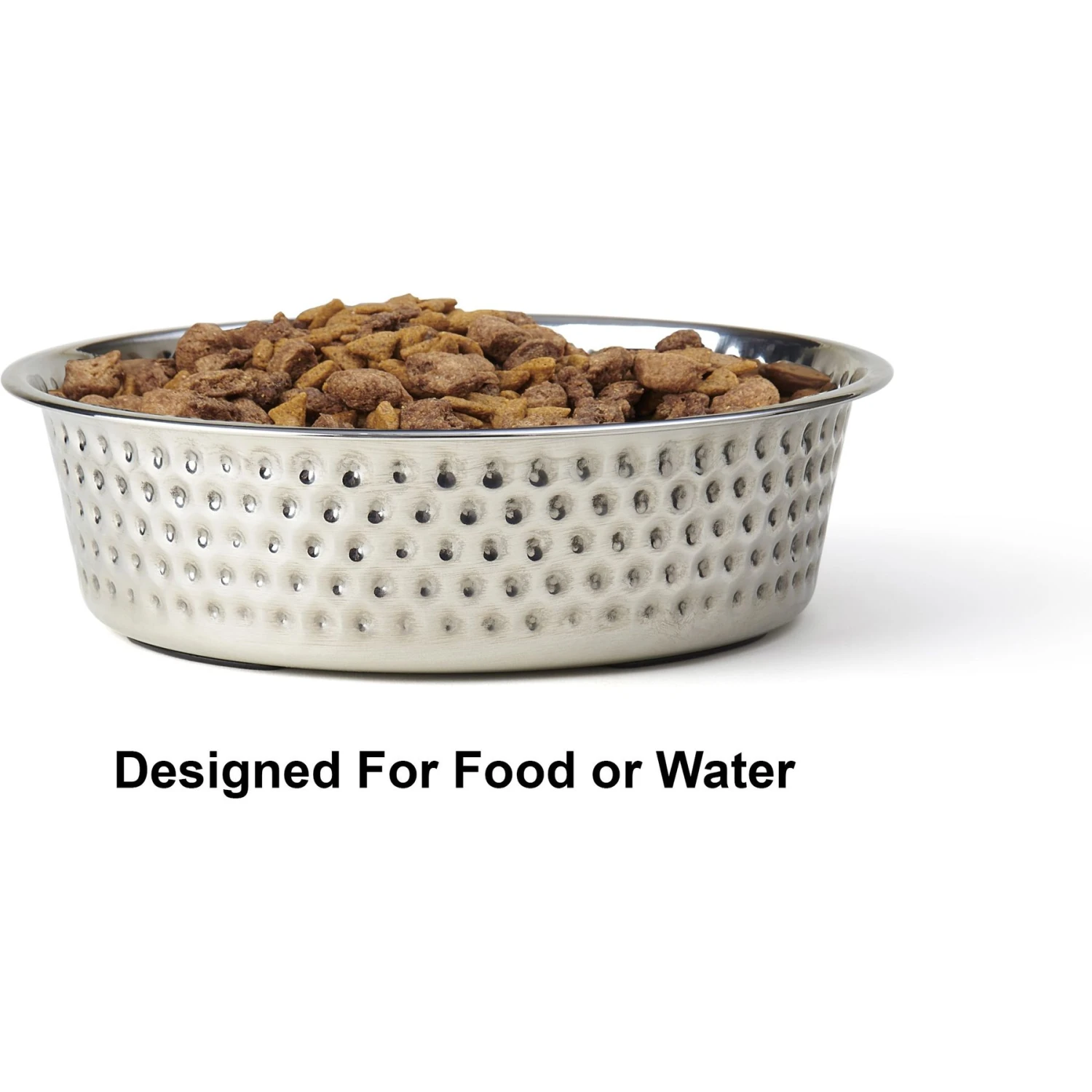 PetRageous Designs Crete Hammered Stainless Steel Dog & Cat Bowl 6 PetRageous Designs Crete Hammered Stainless Steel Dog & Cat Bowl - Image 4