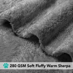 PetAmi Fluffy Fleece Cat & Dog Throw Blanket -Blue Buffalos Shop 902678 PT3. AC SS1800 V1687815685