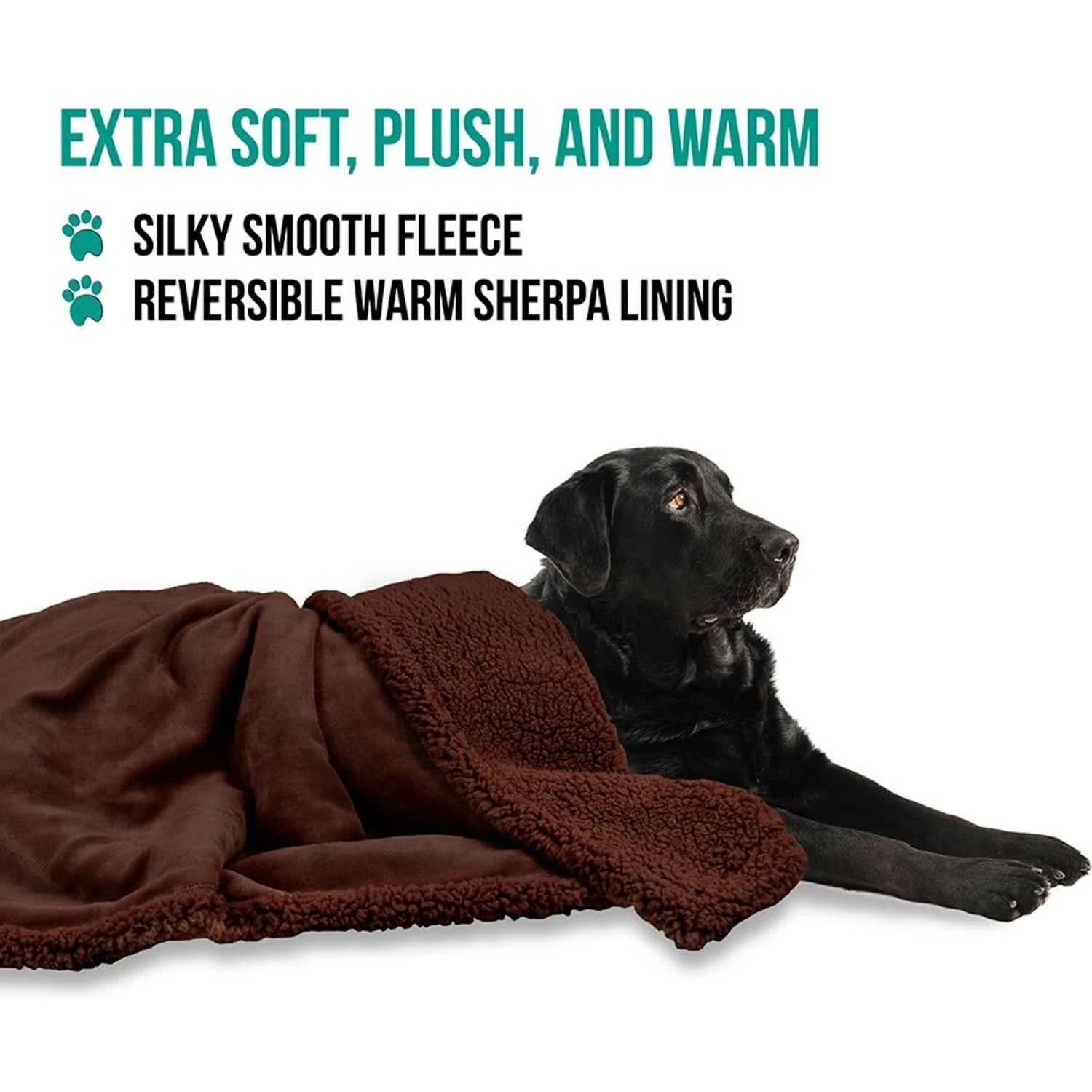 PetAmi Sherpa Dog & Cat Reversible Blanket 4 PetAmi Sherpa Dog & Cat Reversible Blanket - Image 2