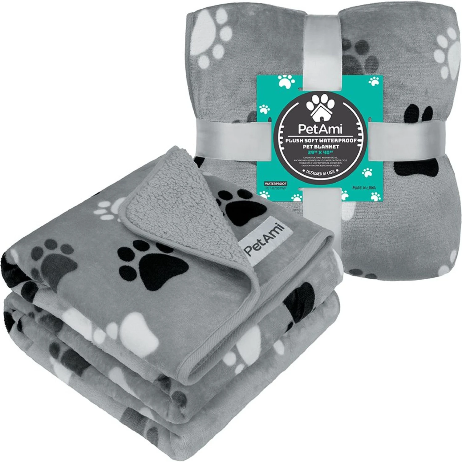 PetAmi Sherpa Fleece Waterproof Cat & Dog Blanket 4 PetAmi Sherpa Fleece Waterproof Cat & Dog Blanket - Image 2