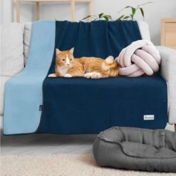 PetAmi Reversible Fleece Waterproof Cat & Dog Blanket 14 PetAmi Reversible Fleece Waterproof Cat & Dog Blanket -Blue Buffalos Shop 904070 PT5. AC SS1800 V1688390248