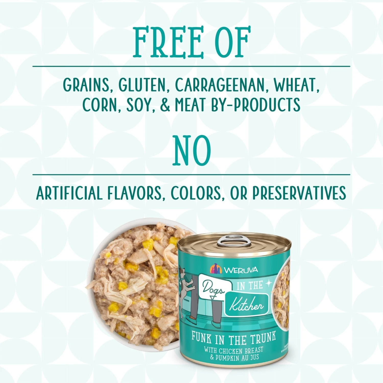Weruva Dogs In The Kitchen Funk In The Trunk With Chicken Breast & Pumpkin Au Jus Grain-Free Canned Dog Food 6 Weruva Dogs In The Kitchen Funk In The Trunk With Chicken Breast & Pumpkin Au Jus Grain-Free Canned Dog Food - Image 4