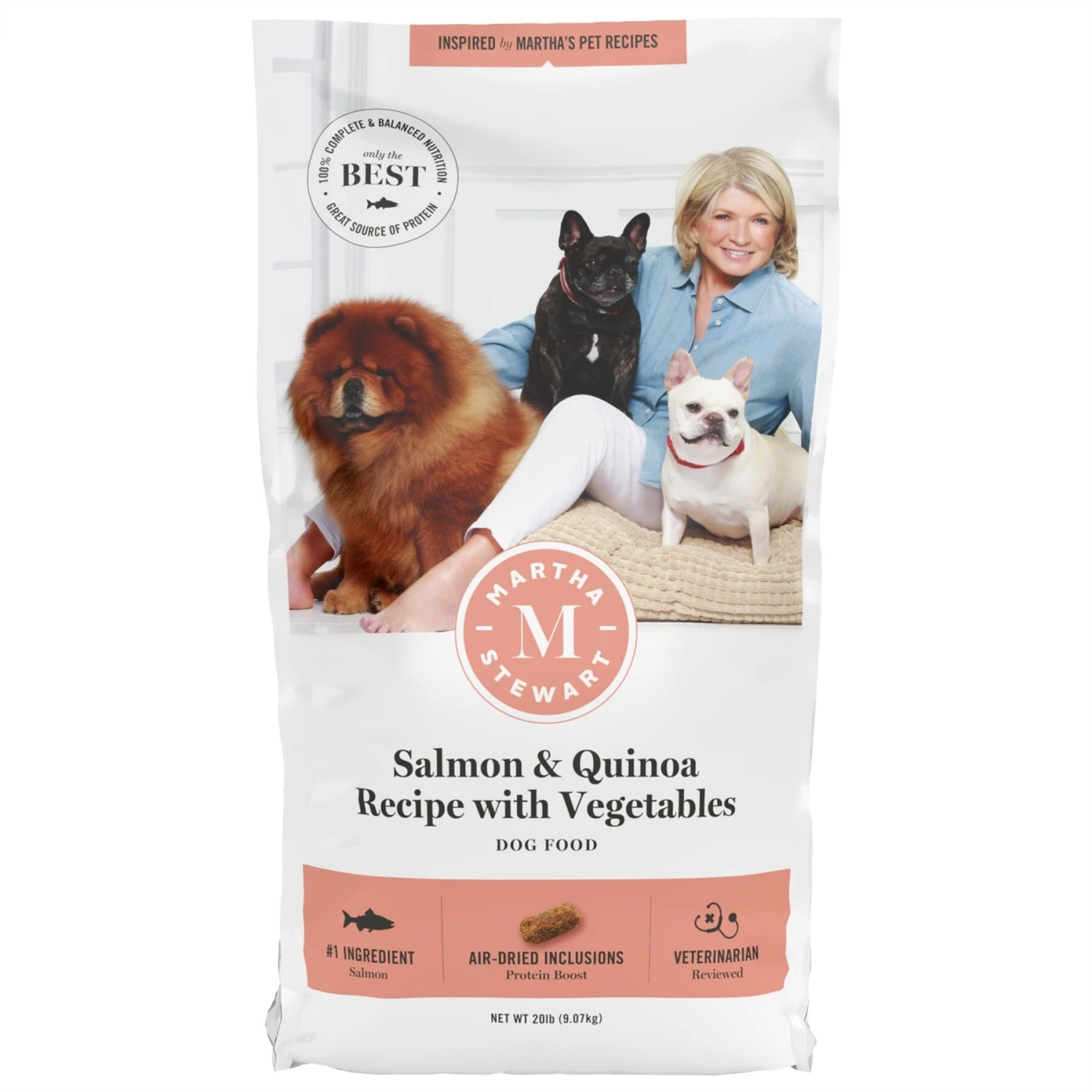Martha Stewart Pet Food Salmon & Quinoa Recipe With Garden Vegetables Dry Dog Food 3 Martha Stewart Pet Food Salmon & Quinoa Recipe With Garden Vegetables Dry Dog Food