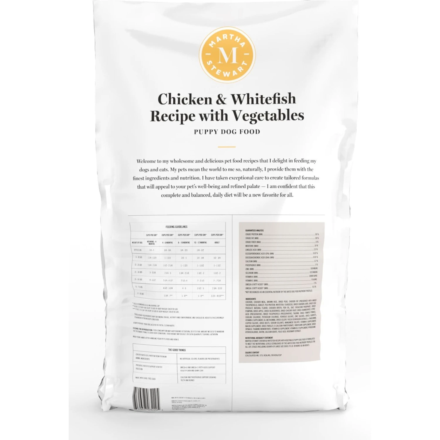 Martha Stewart Pet Food Puppy Chicken & Whitefish Recipe With Garden Vegetables Dry Dog Food 4 Martha Stewart Pet Food Puppy Chicken & Whitefish Recipe With Garden Vegetables Dry Dog Food - Image 2