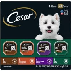 Cesar Classic Loaf In Sauce Beef Recipe, Filet Mignon, Grilled Chicken & Porterhouse Steak Flavors Variety Pack Grain-Free Small Breed Adult Wet Dog Food Trays & Cesar Poultry Variety Pack With Real Chicken, Turkey & Duck Grain-Free Small Breed Adult Wet Dog Food Trays -Blue Buffalos Shop 916334 PT5. AC SS1800 V1689883893