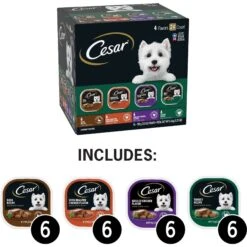 Cesar Classic Loaf In Sauce Beef Recipe, Filet Mignon, Grilled Chicken & Porterhouse Steak Flavors Variety Pack Grain-Free Small Breed Adult Wet Dog Food Trays & Cesar Poultry Variety Pack With Real Chicken, Turkey & Duck Grain-Free Small Breed Adult Wet Dog Food Trays -Blue Buffalos Shop 916334 PT6. AC SS1800 V1689884604