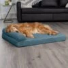 FurHaven Paw-Quilted Cooling Gel Top Deluxe Chaise Orthopedic Cat & Dog Bed With Removable Cover -Blue Buffalos Shop 919662 MAIN. AC SS1800 V1690905741