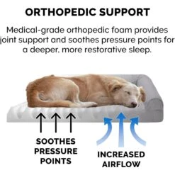 FurHaven Paw-Quilted Deluxe Chaise Orthopedic Cat & Dog Bed With Removable Cover -Blue Buffalos Shop 919846 PT6. AC SS1800 V1690905752