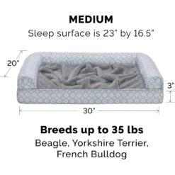 FurHaven Plush Fur & Diamond Print Nest-Top Cooling Gel Orthopedic Cat & Dog Bed With Removable Cover -Blue Buffalos Shop 919942 PT2. AC SS1800 V1690910373